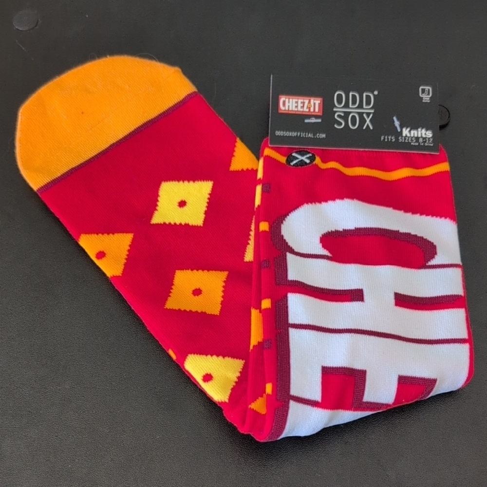 Cheez-It Red and Yellow Socks